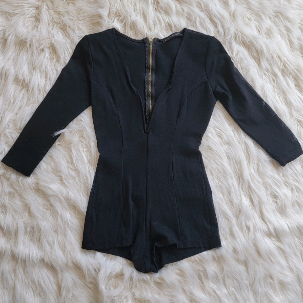 SEXY Deep V Neck / Shoulder Padded Romper